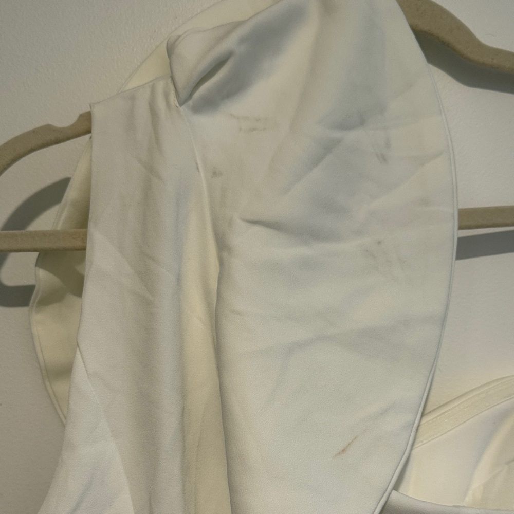 White One-Shoulder Ruffle Midi Dress - Picture 10 of 15